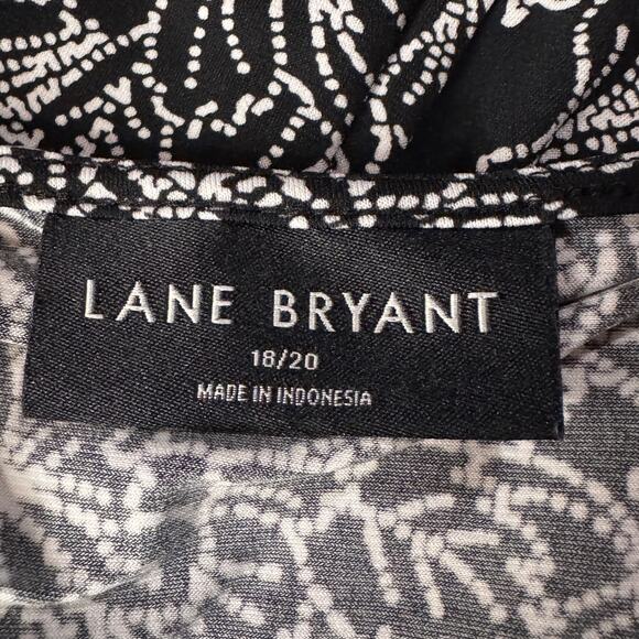 Lane Bryant 18/20 Top Floral Stretch Layered V-Neck Sleeveless Draped Accent - Picture 7 of 9